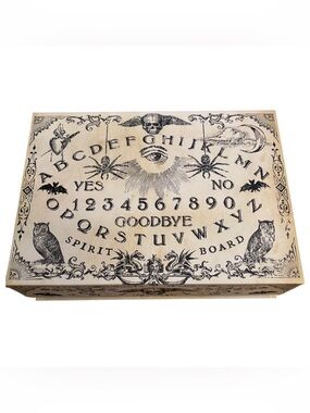Punch Studio | Creepy Decor Nesting Book Box Shelf Storage Pale OuijiaBoard NWT